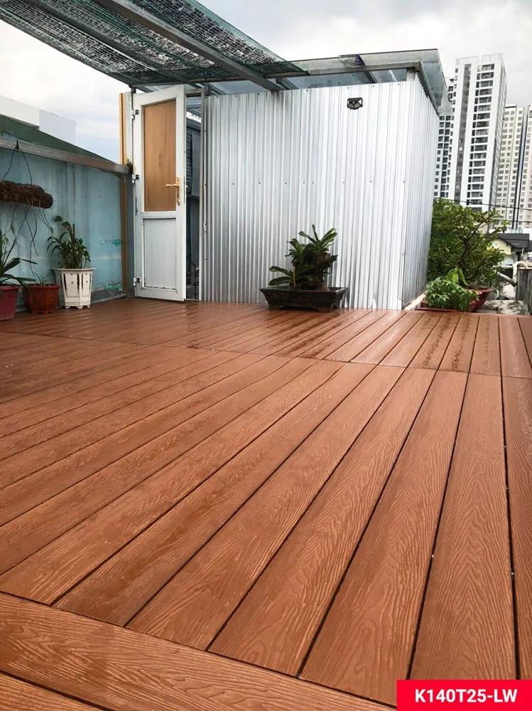 thi công sàn nhựa giả gỗ spa đẹp Mộc Bài