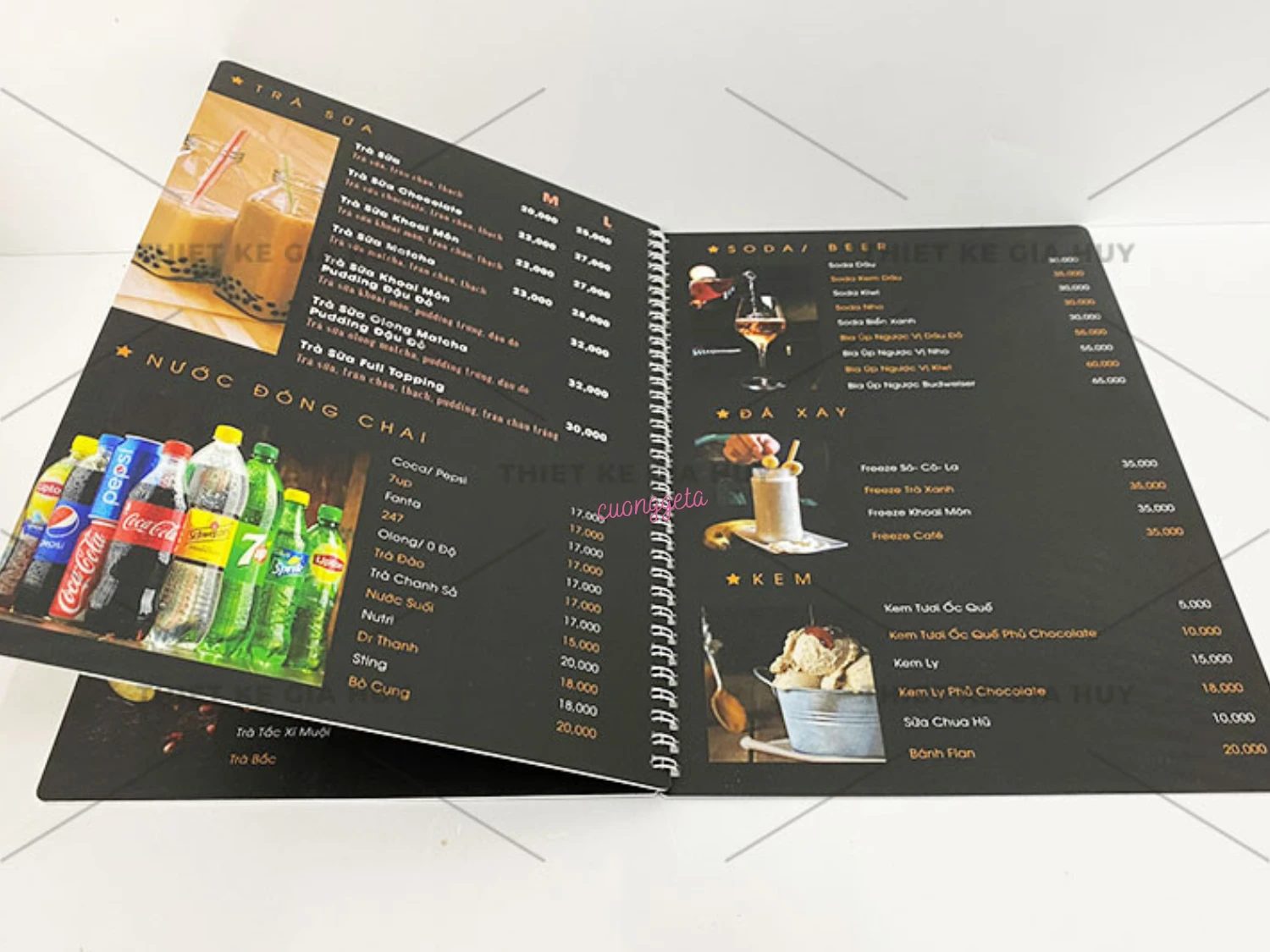 餐厅菜单制作服务 dịch vụ