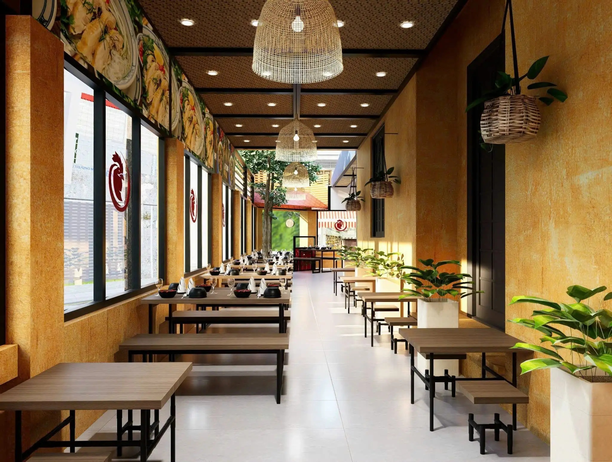 thi công nội thất nhà hàng dịch vụ